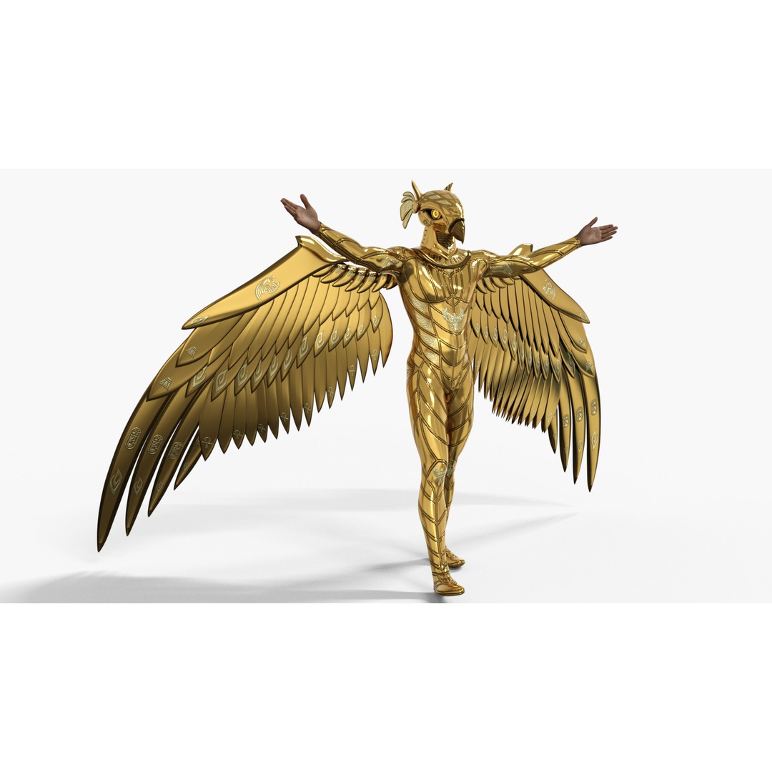 Horus 3D Model – Low Poly Game-Ready Character with PBR Textures - View 3