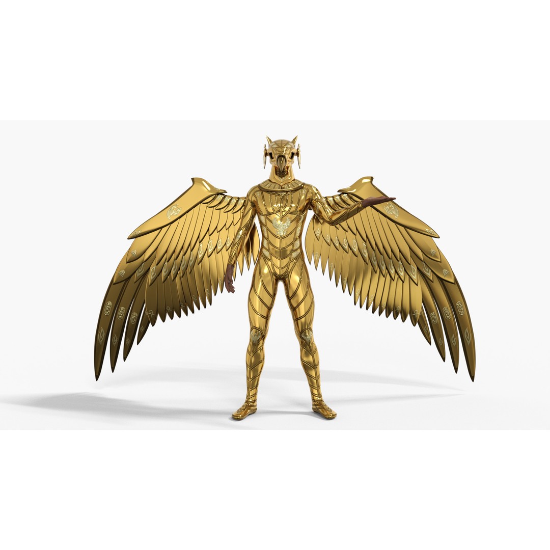 Horus 3D Model – Low Poly Game-Ready Character with PBR Textures - View 4