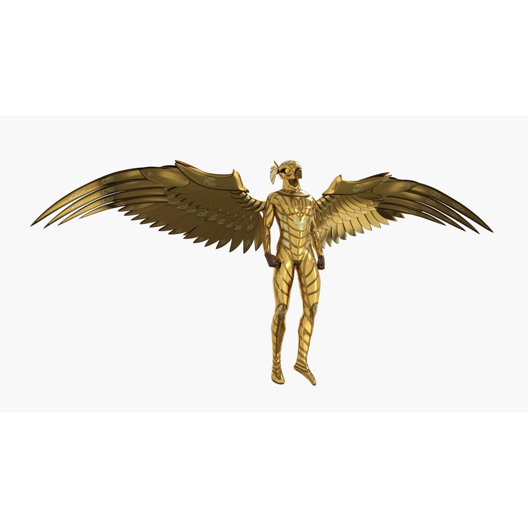 Horus 3D Model – Low Poly Game-Ready Character with PBR Textures - View 7