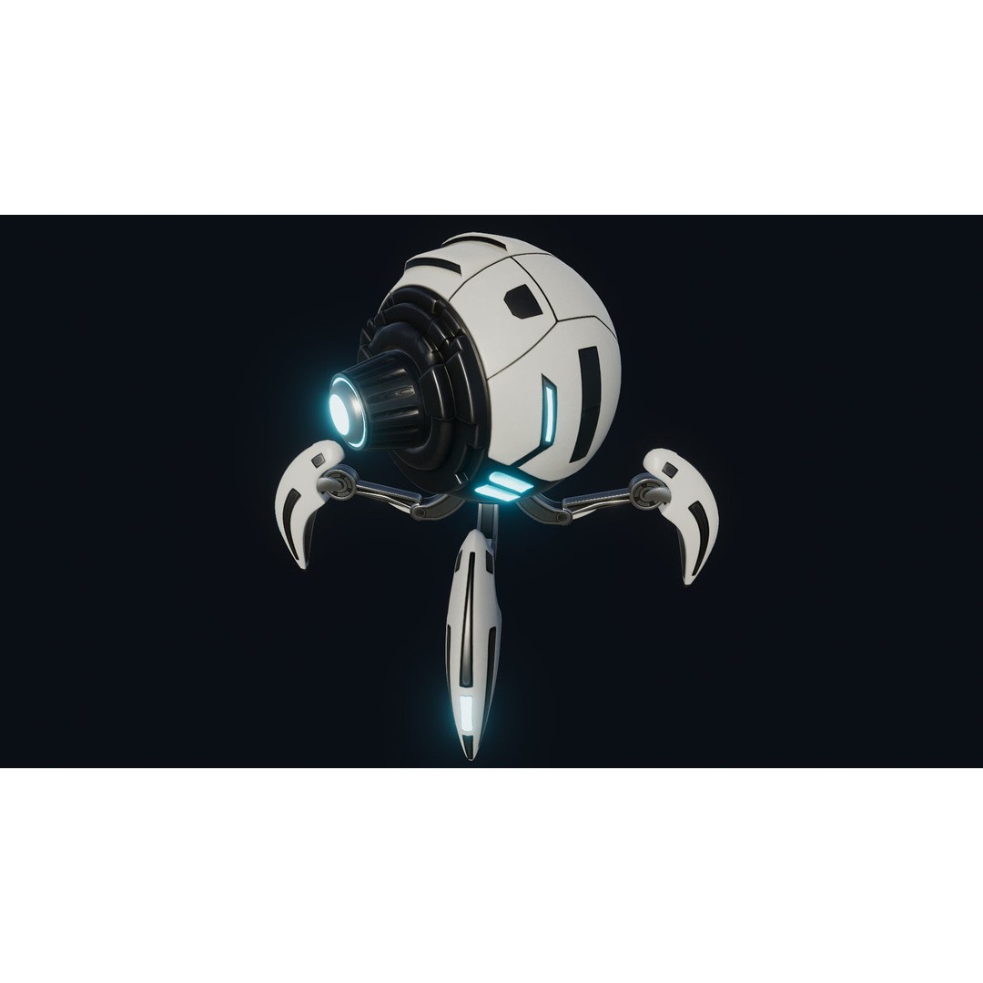 Spider Robot 3D Model – Low Poly Rigged Animated Asset, FBX - View 13