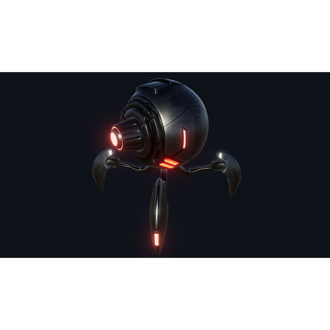 Spider Robot 3D Model – Low Poly Rigged Animated Asset, FBX - View 15