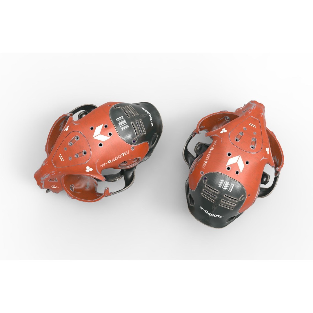 Cyborg Cat Skull 3D Model – High Poly Sci-Fi Character, FBX, OBJ - View 10
