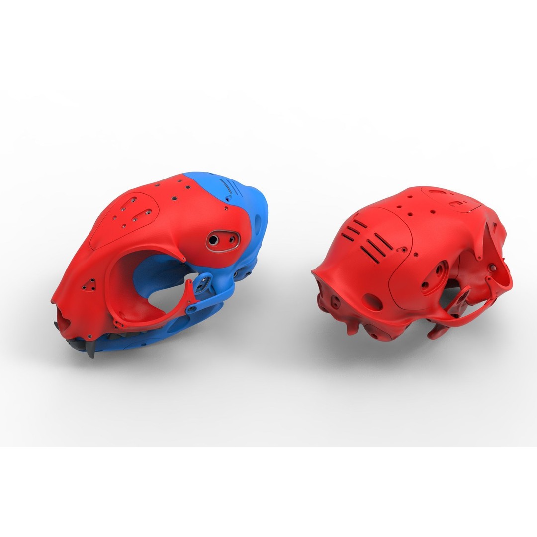 Cyborg Cat Skull 3D Model – High Poly Sci-Fi Character, FBX, OBJ - View 22