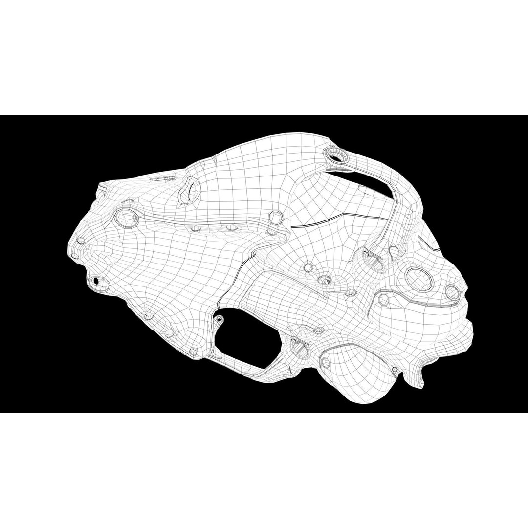 Cyborg Cat Skull 3D Model – High Poly Sci-Fi Character, FBX, OBJ - View 28