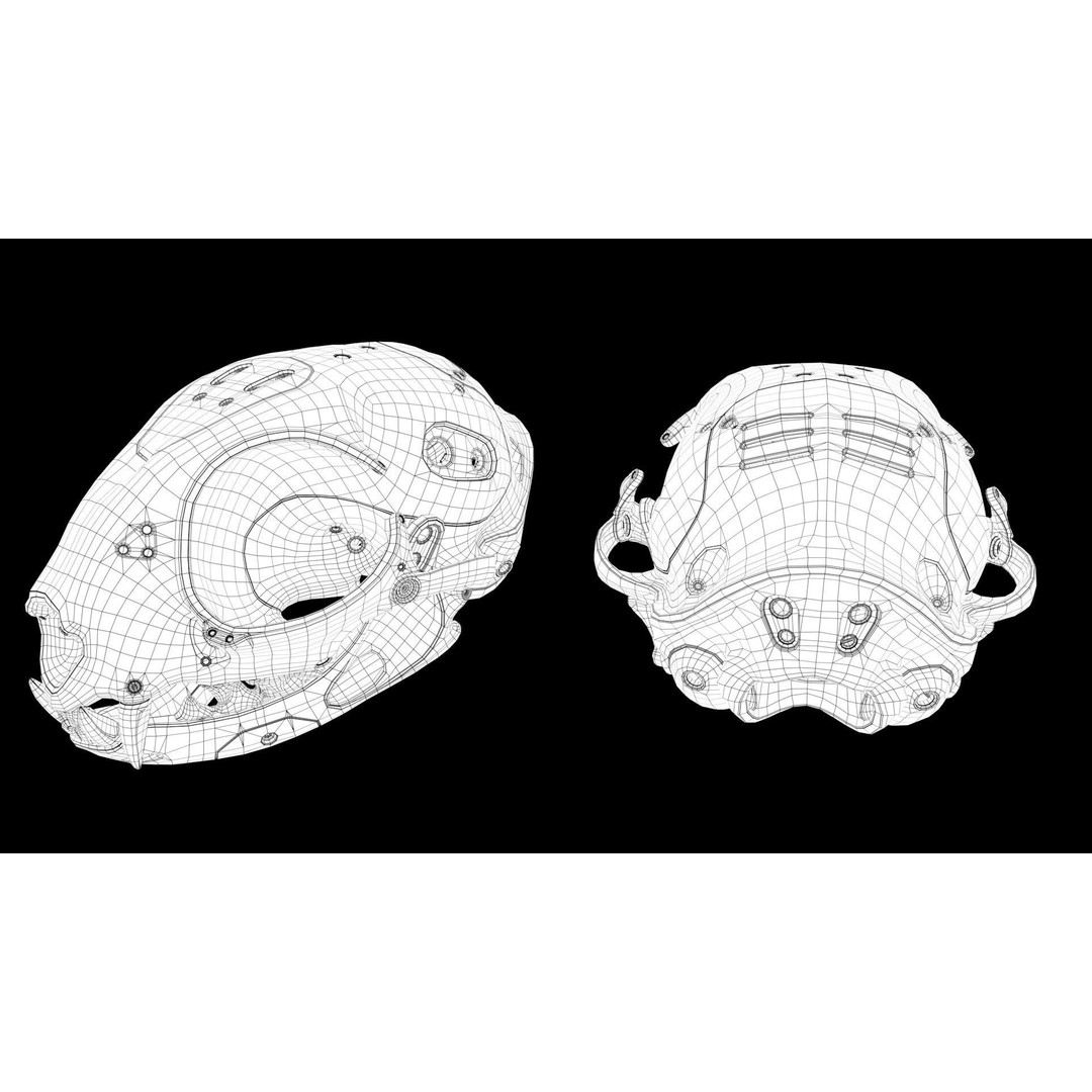 Cyborg Cat Skull 3D Model – High Poly Sci-Fi Character, FBX, OBJ - View 33