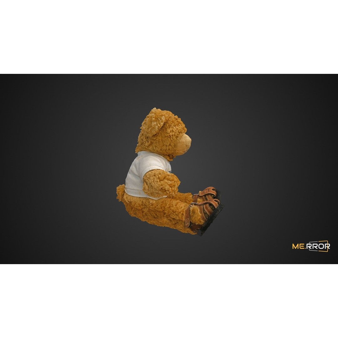 Teddy Bear 3D Model – Cute Cartoon Character, FBX, PBR Textures - View 7