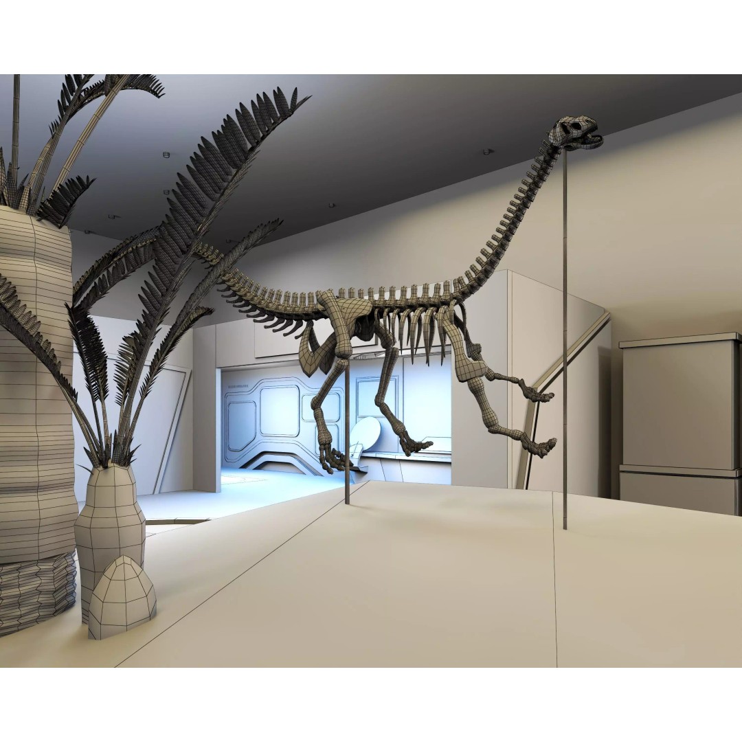 Spinosaurus 3D Model – Low Poly Dinosaur Asset, FBX & OBJ - View 16