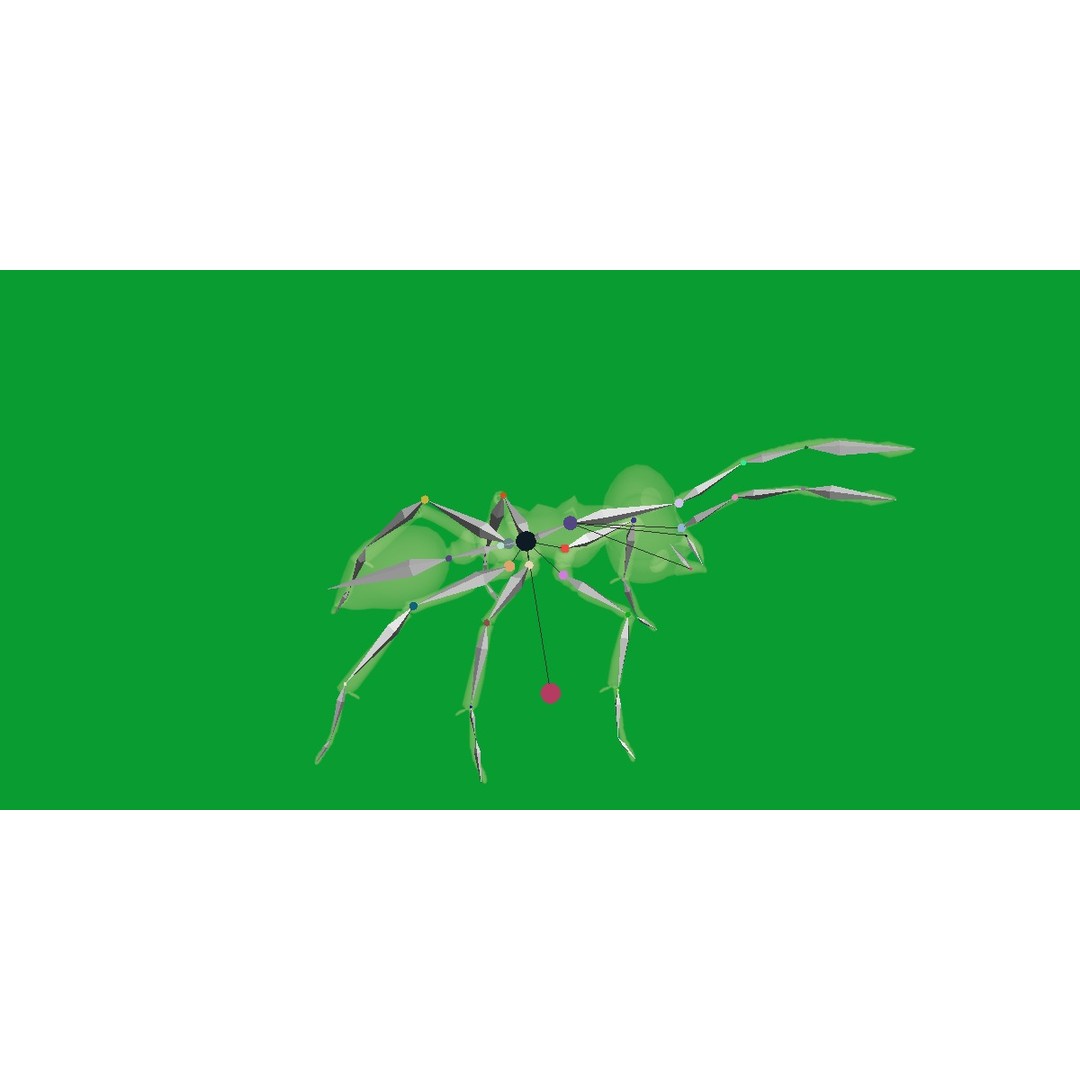 Leafcutter Ant 3D Model – Low Poly Game Asset, Rigged, FBX, PBR - View 9