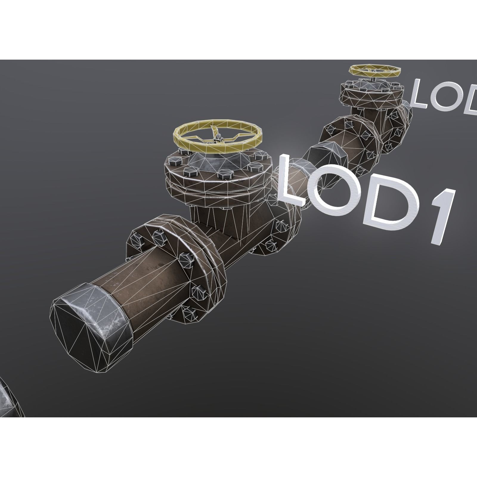Modular Low-Poly Pipes Pack - Low-Poly Game-Ready 3D Model - View 11