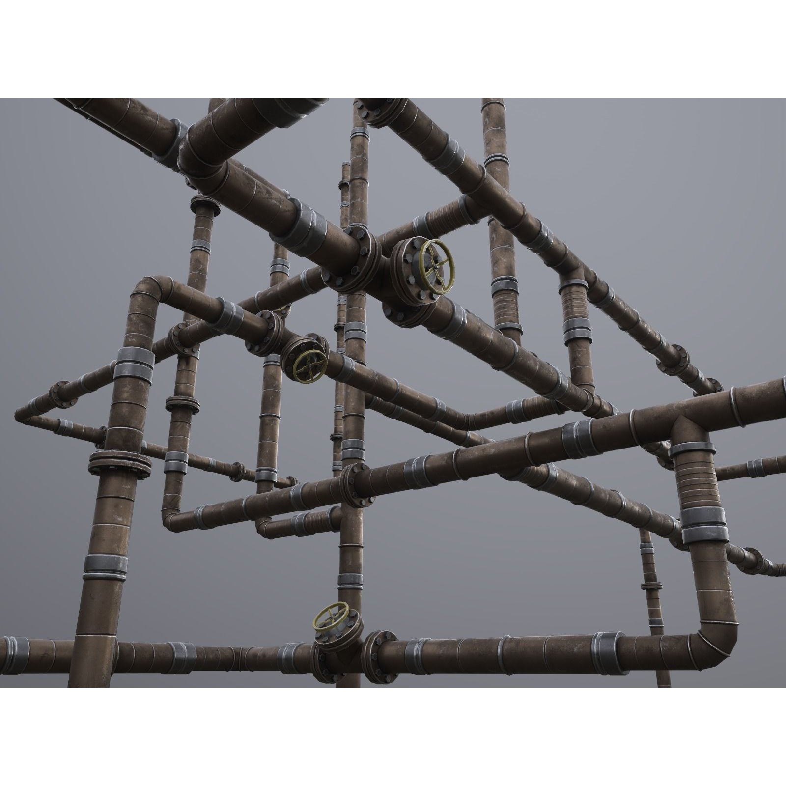 Modular Low-Poly Pipes Pack - Low-Poly Game-Ready 3D Model - View 16