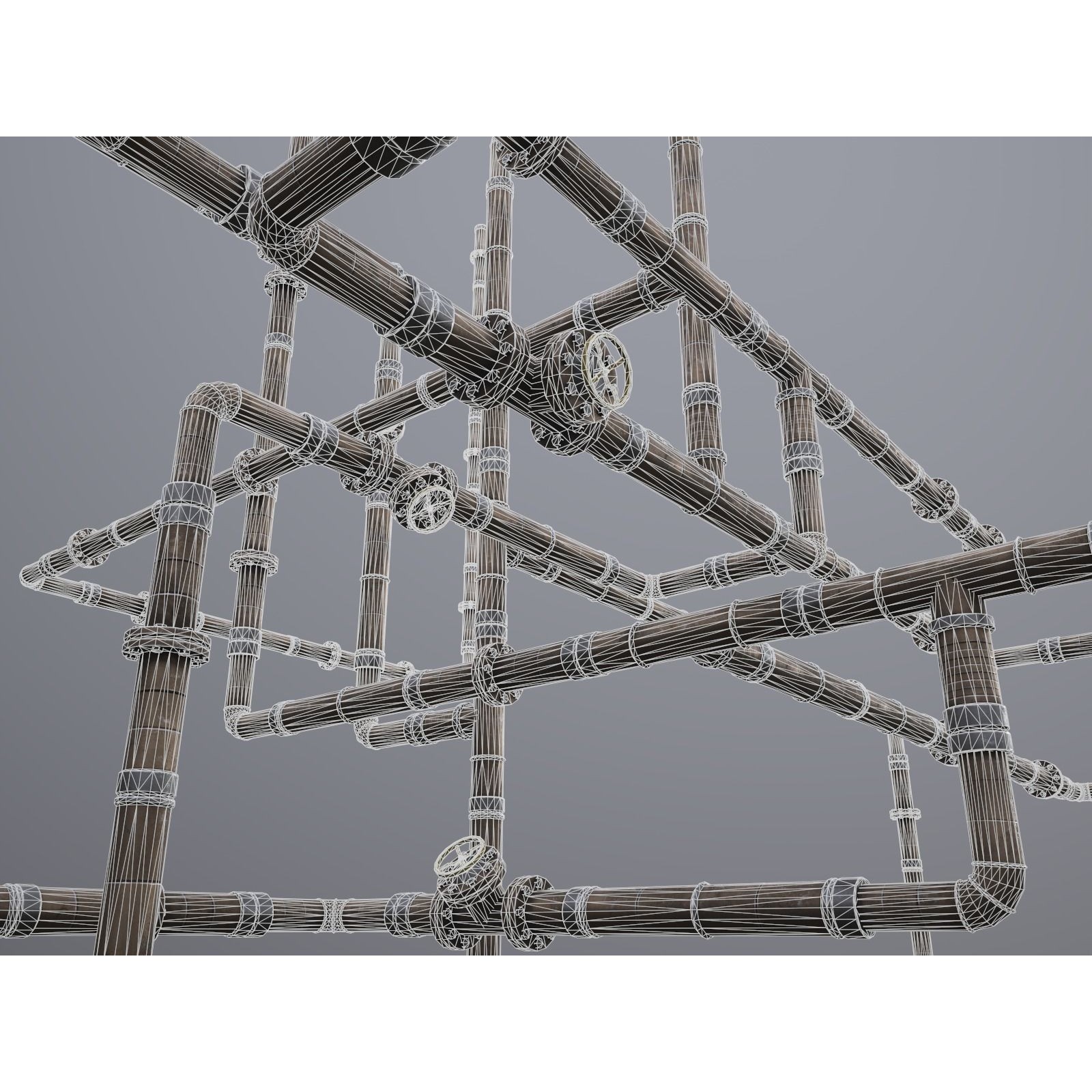 Modular Low-Poly Pipes Pack - Low-Poly Game-Ready 3D Model - View 17