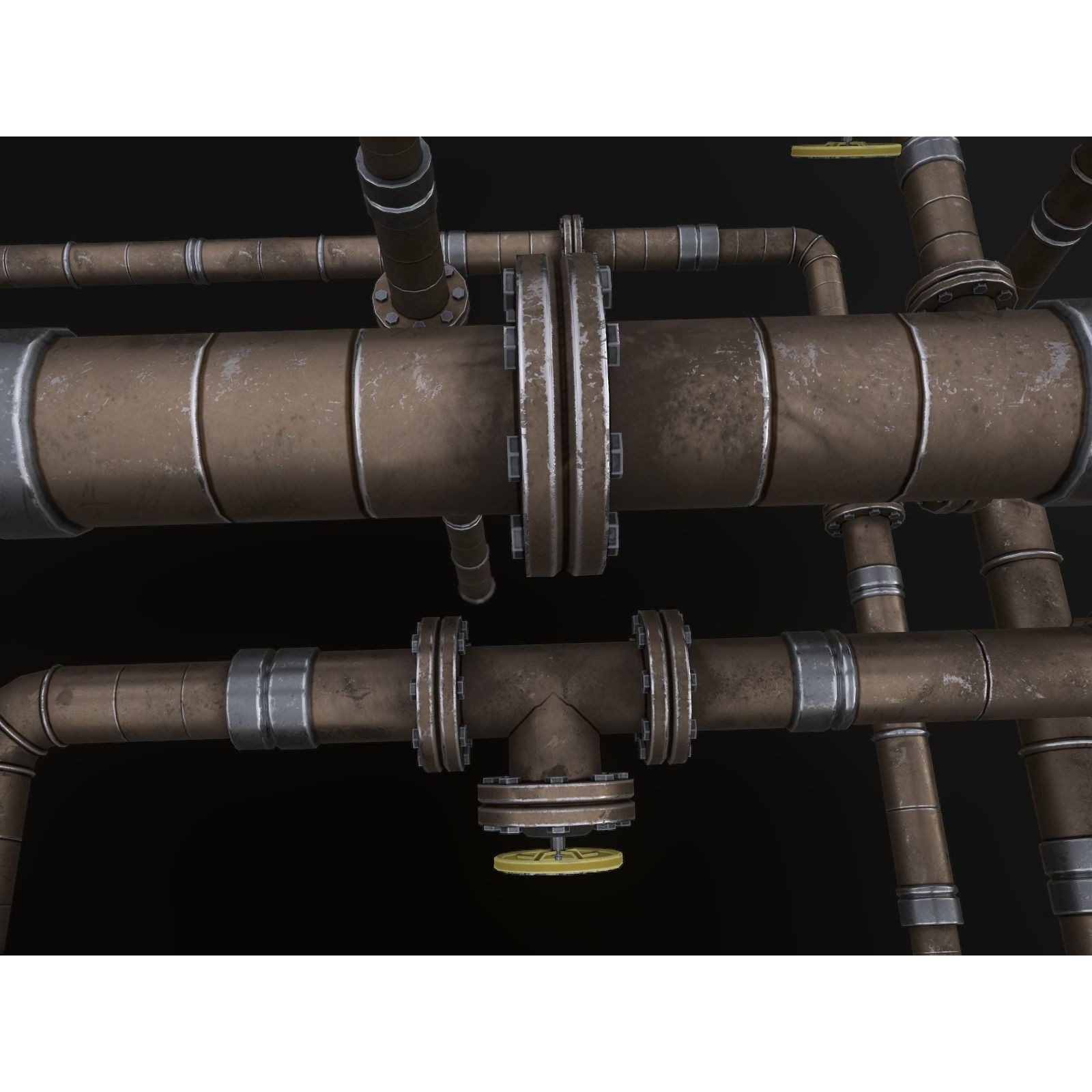 Modular Low-Poly Pipes Pack - Low-Poly Game-Ready 3D Model - View 6