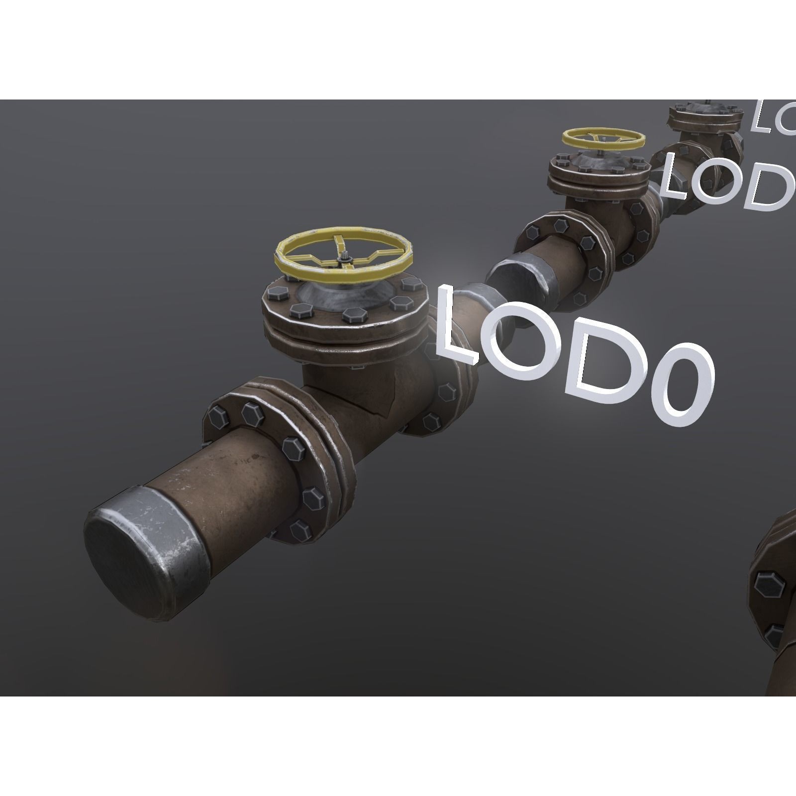 Modular Low-Poly Pipes Pack - Low-Poly Game-Ready 3D Model - View 8