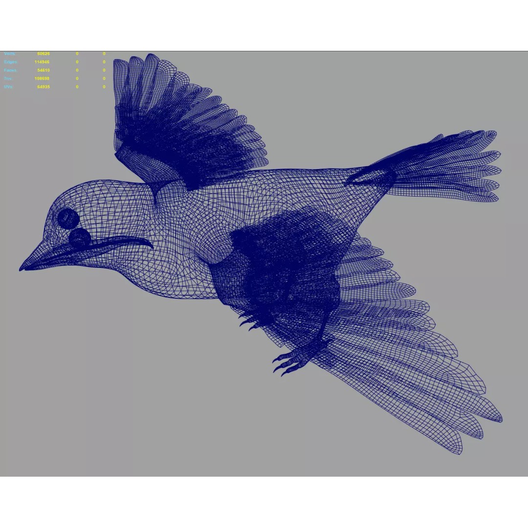 Sparrow Bird 3D Model – Rigged Animal Asset, FBX, OBJ