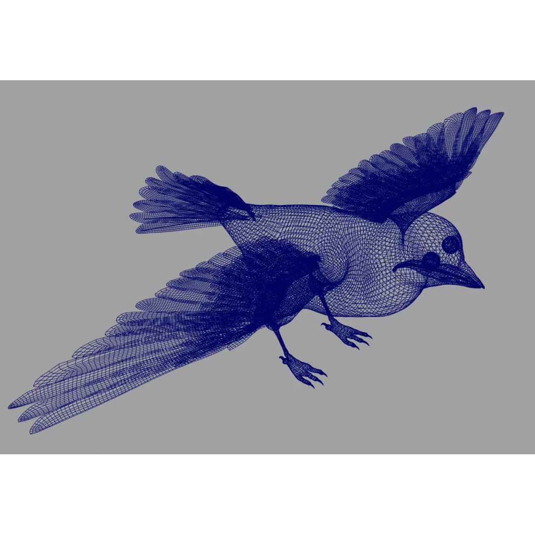 Sparrow Bird 3D Model – Rigged Animal Asset, FBX, OBJ - View 10