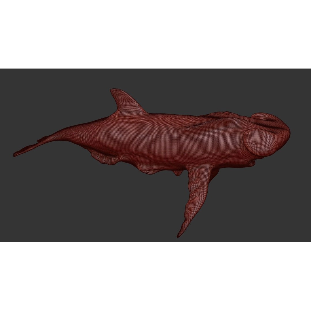 Monster Fish 3D Model – Low Poly Game Asset, PBR Textures, FBX
