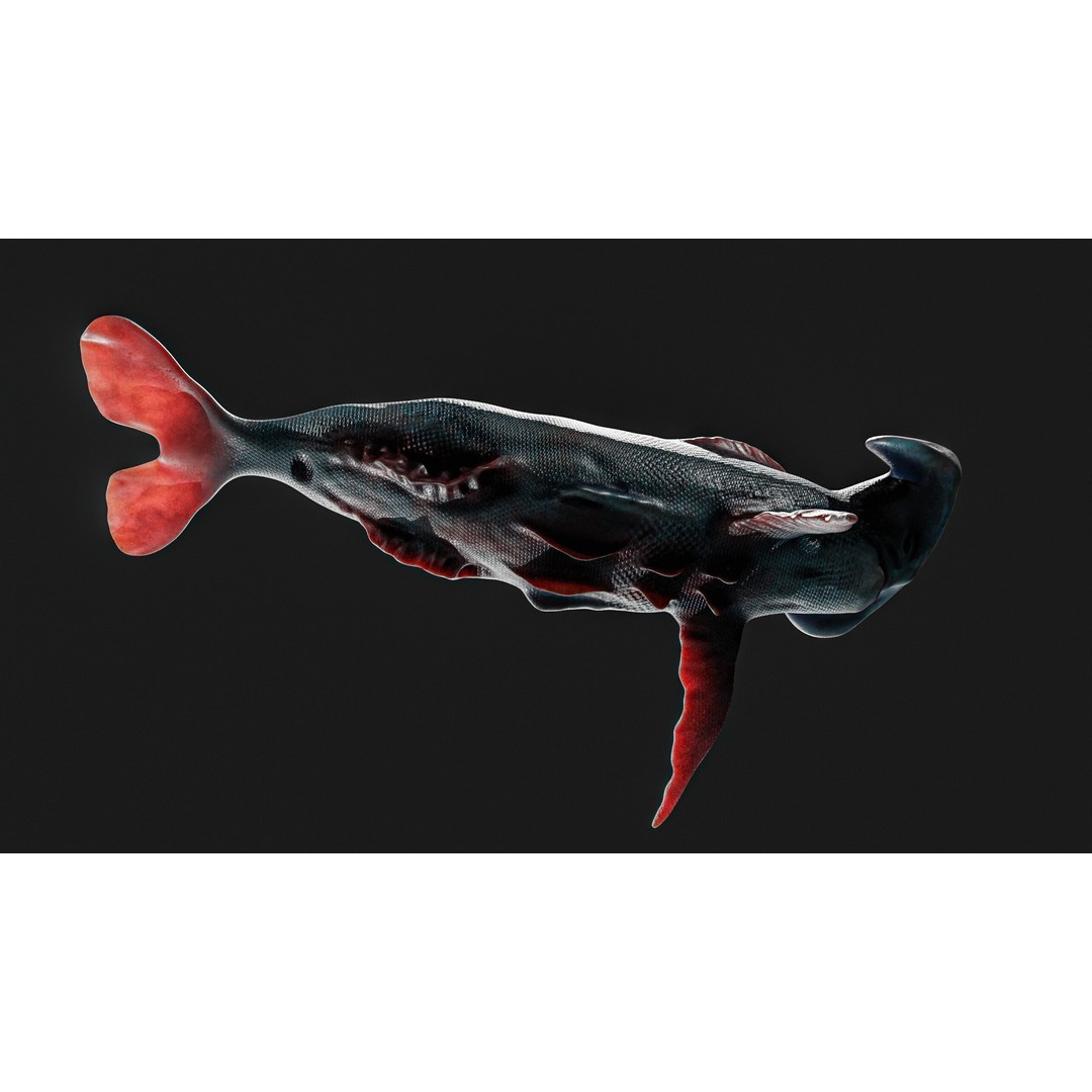 Monster Fish 3D Model – Low Poly Game Asset, PBR Textures, FBX - View 13