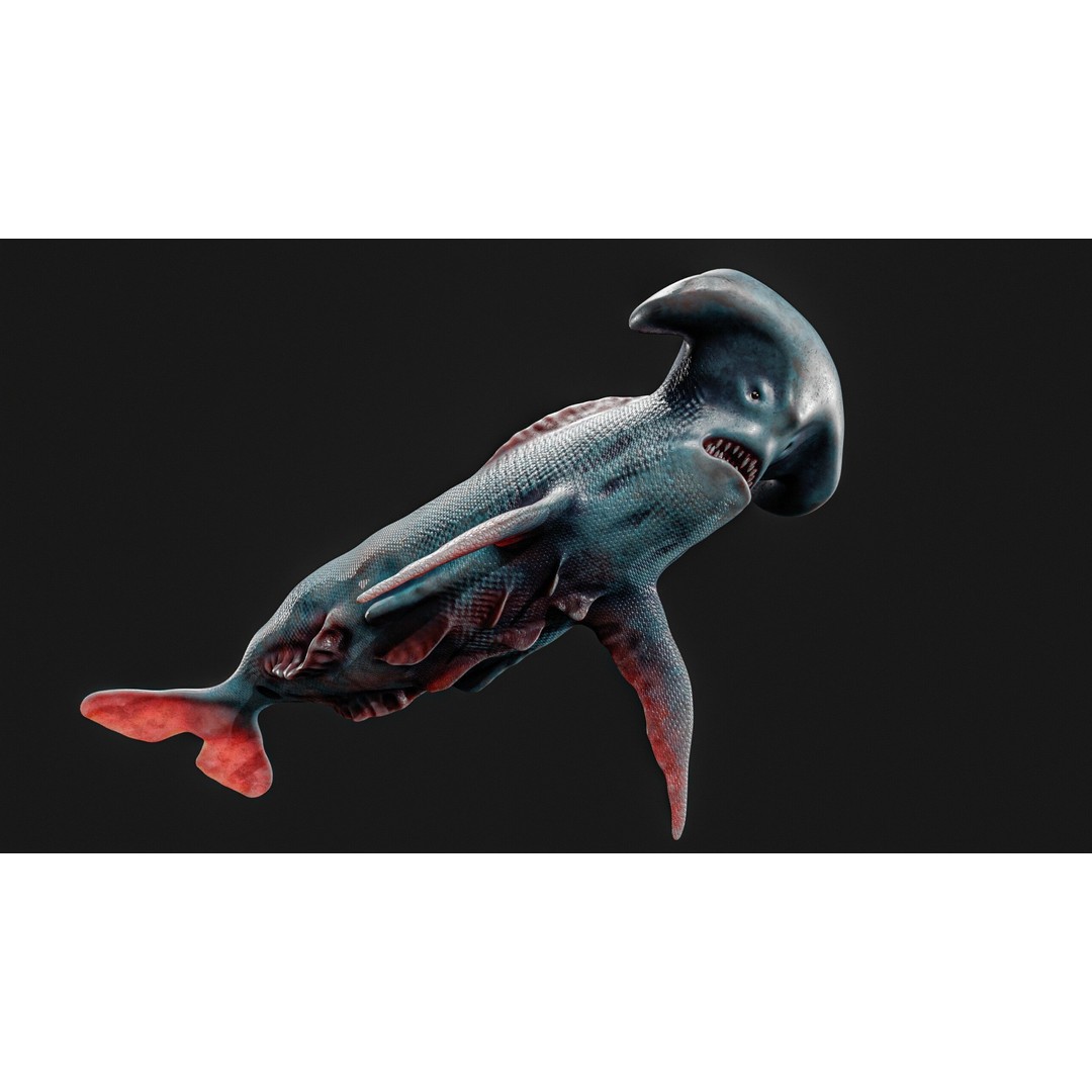 Monster Fish 3D Model – Low Poly Game Asset, PBR Textures, FBX - View 18