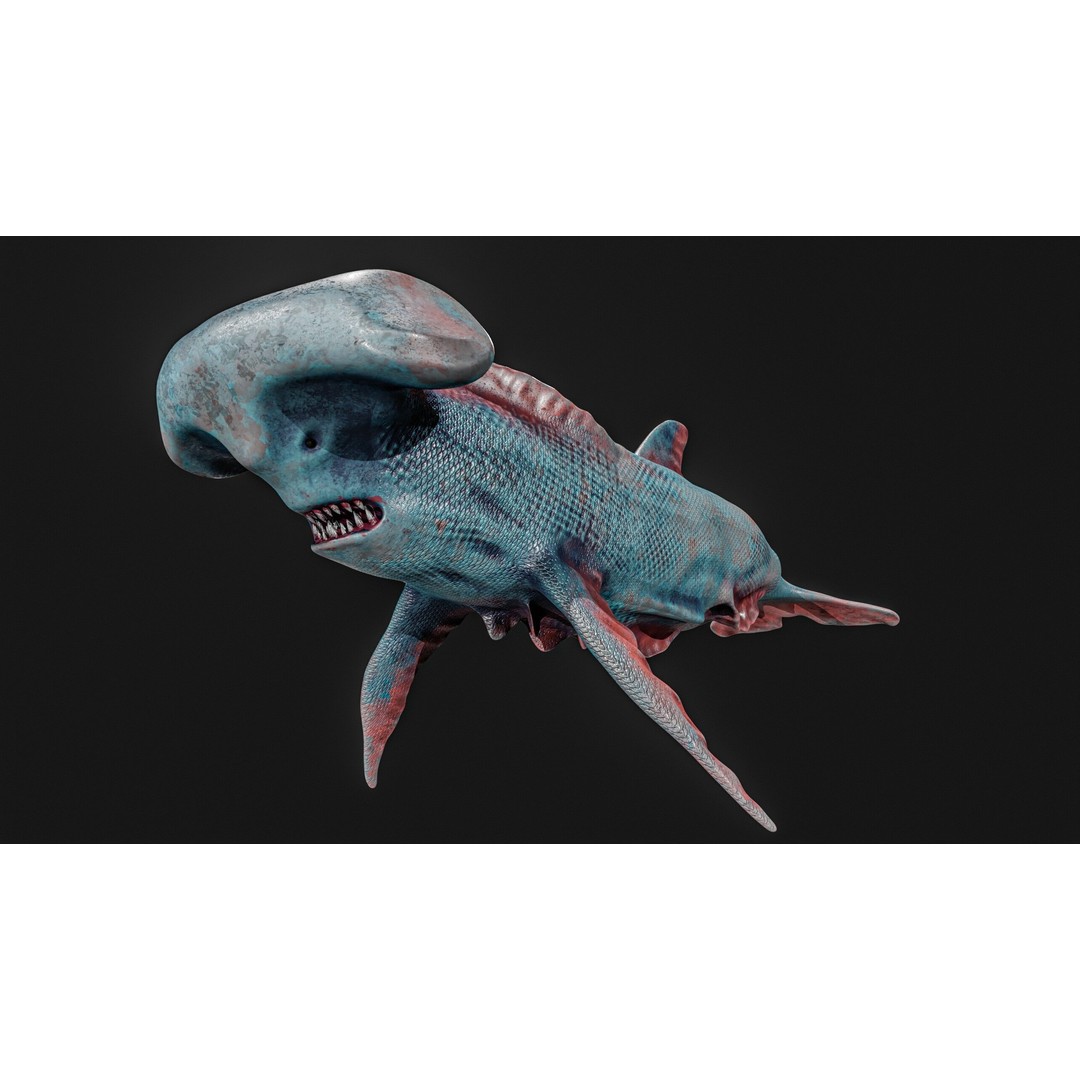 Monster Fish 3D Model – Low Poly Game Asset, PBR Textures, FBX - View 4