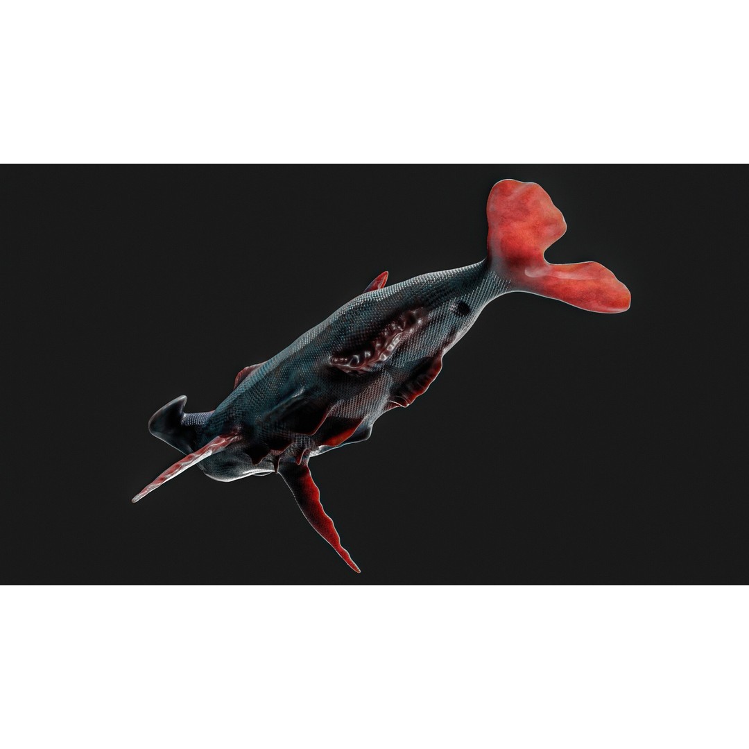 Monster Fish 3D Model – Low Poly Game Asset, PBR Textures, FBX - View 5