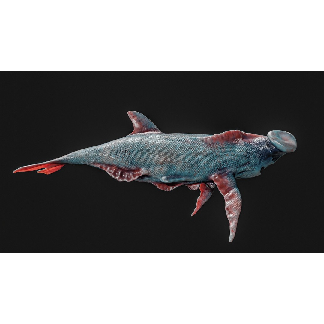 Monster Fish 3D Model – Low Poly Game Asset, PBR Textures, FBX - View 7