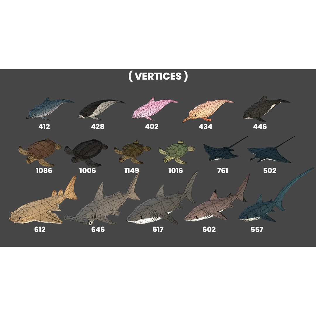3D Fish 3D Model – Low Poly Game Asset, FBX with Animations - View 11