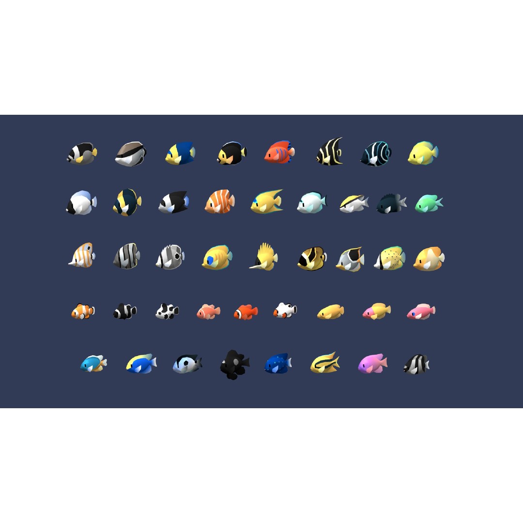 3D Fish 3D Model – Low Poly Game Asset, FBX with Animations - View 4