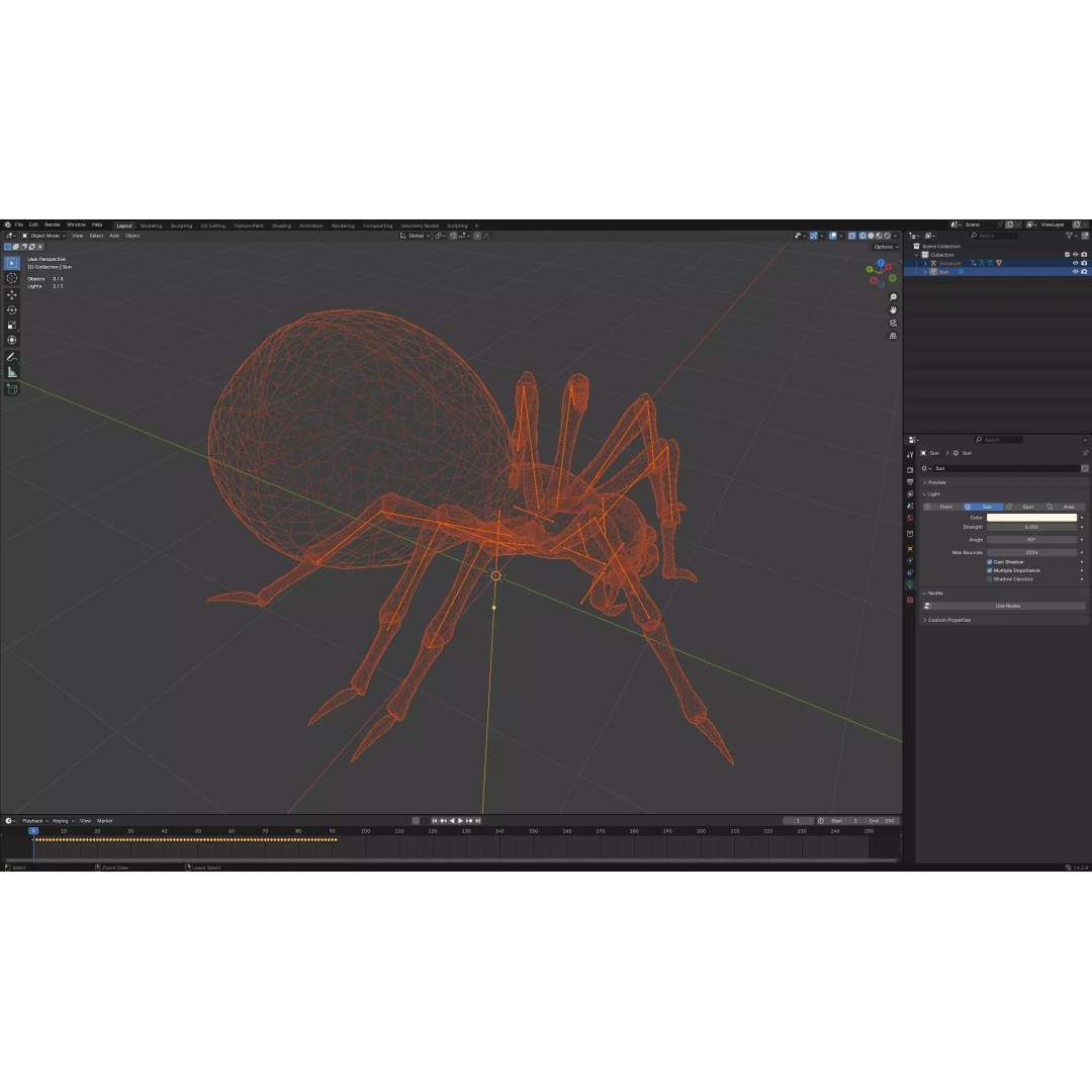 Spider 3D Model – Low Poly Animated Insect for Games, FBX - View 21