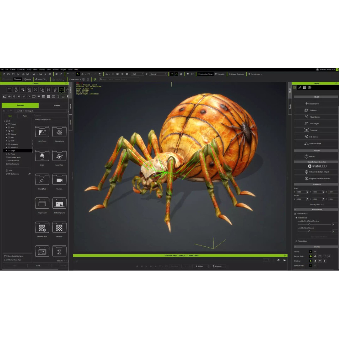 Spider 3D Model – Low Poly Animated Insect for Games, FBX - View 24