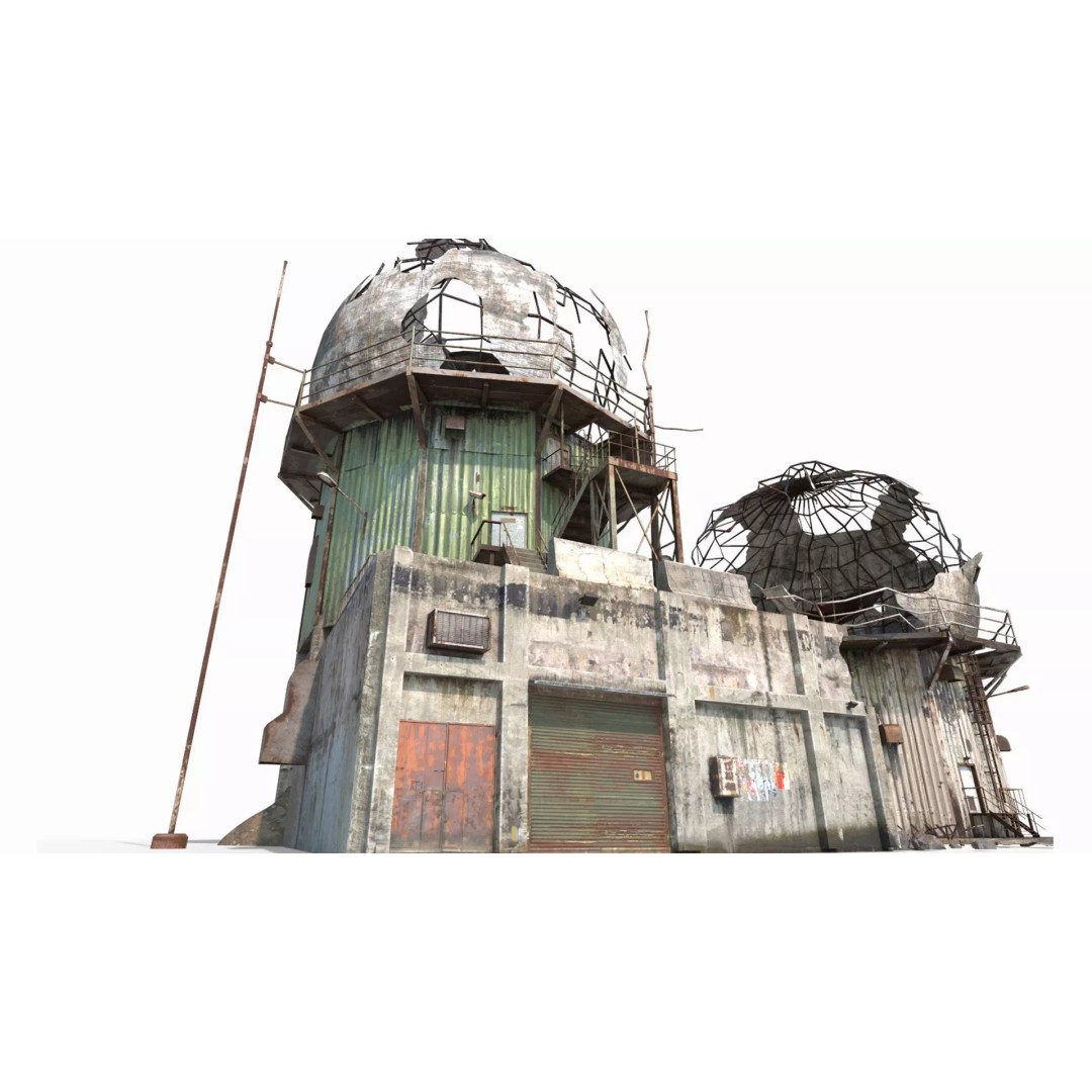 Damaged Radar 3D Model – Realistic PBR Asset, FBX, OBJ - View 16