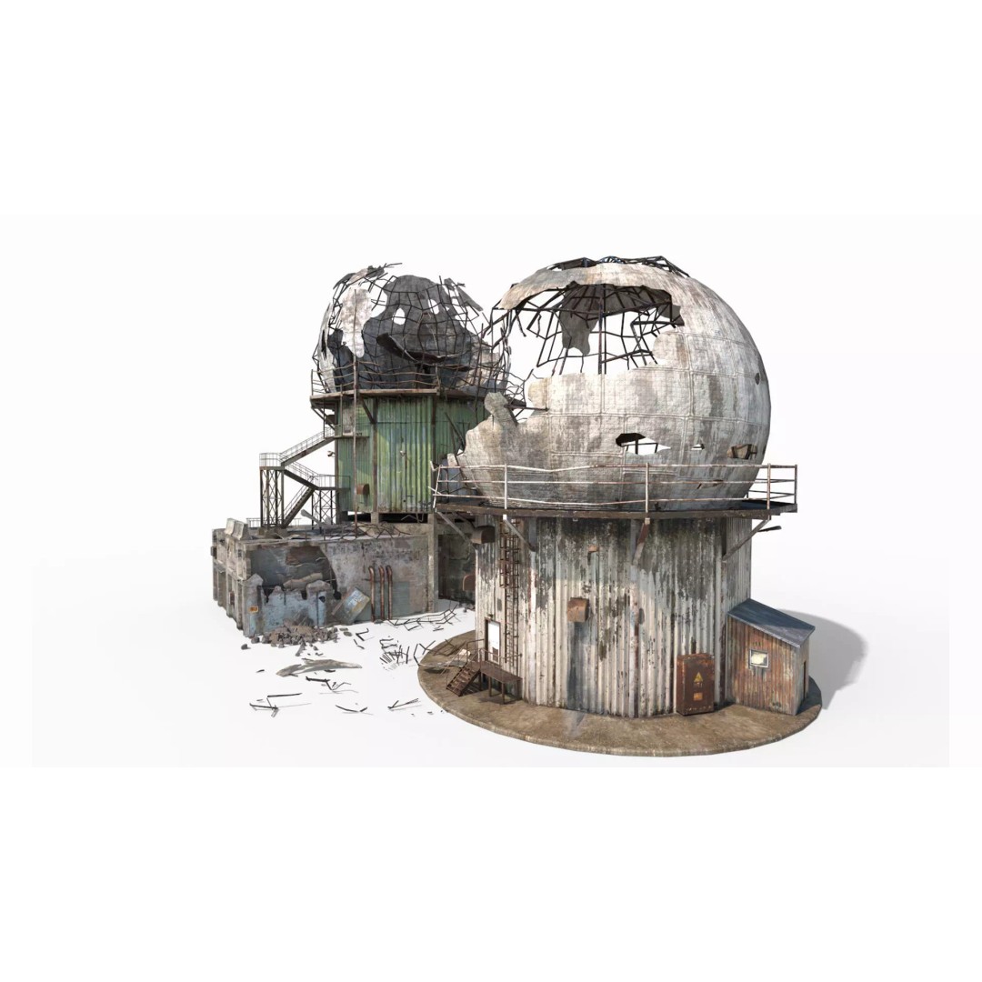 Damaged Radar 3D Model – Realistic PBR Asset, FBX, OBJ - View 17