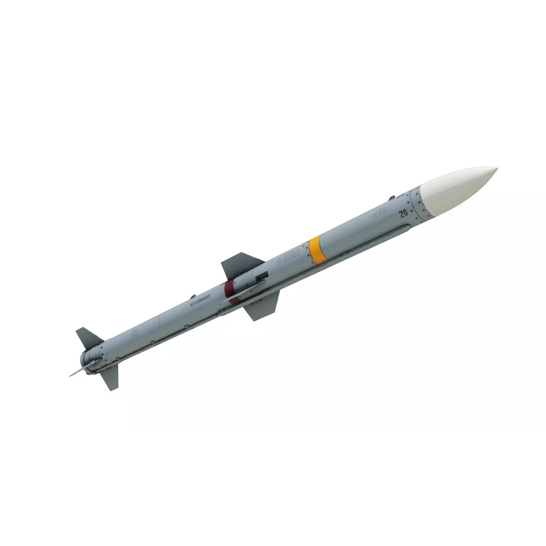 Taiwan TC-2 Sky Sword II BVR Missile 3D Model – PBR Game Asset, FBX - View 14