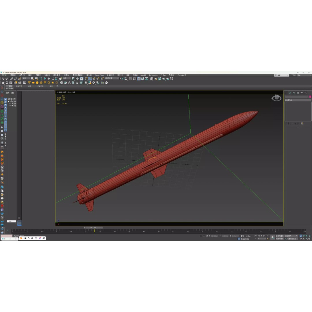 Taiwan TC-2 Sky Sword II BVR Missile 3D Model – PBR Game Asset, FBX - View 21