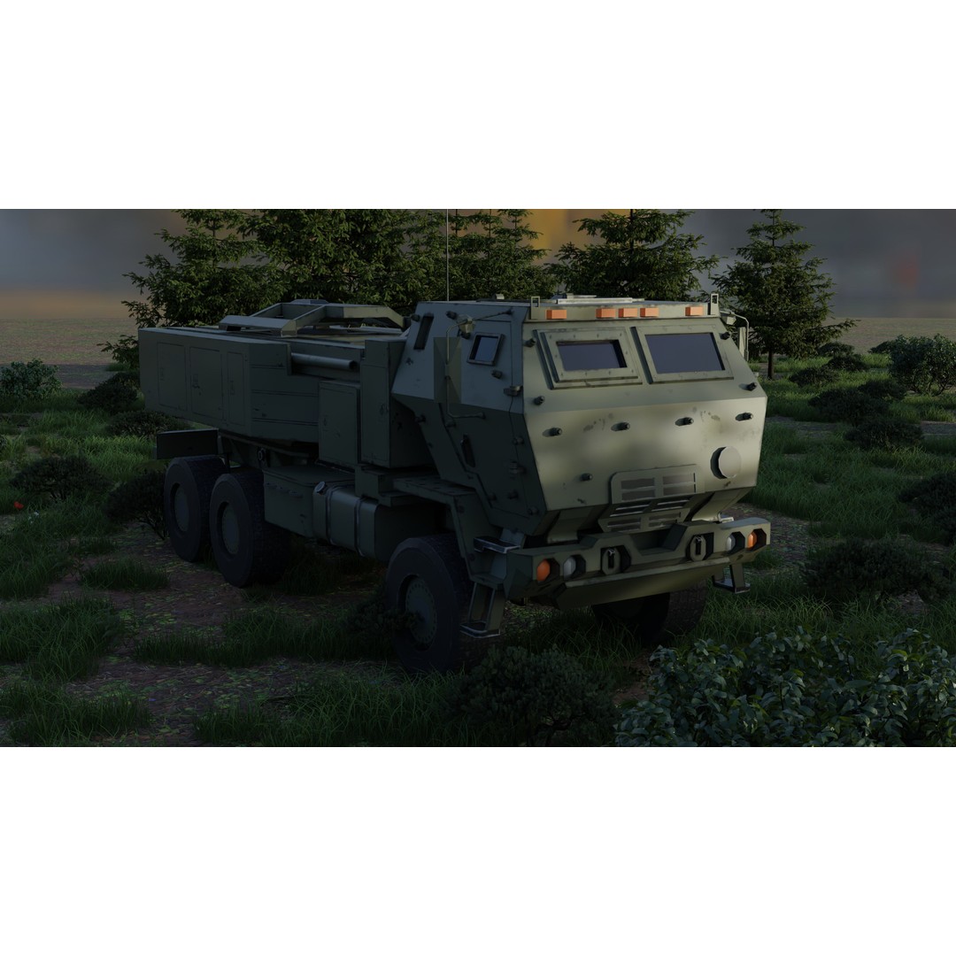 HIMARs Artillery Vehicle 3D Model – Low Poly Game Ready FBX