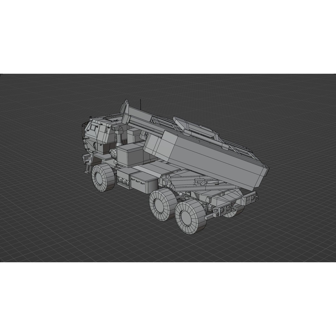 HIMARs Artillery Vehicle 3D Model – Low Poly Game Ready FBX - View 10
