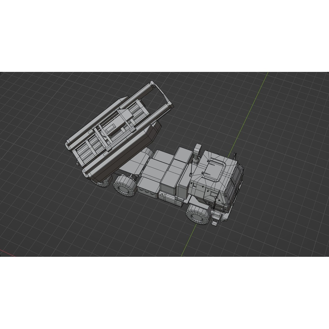 HIMARs Artillery Vehicle 3D Model – Low Poly Game Ready FBX - View 12