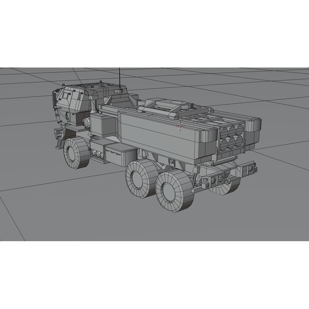 HIMARs Artillery Vehicle 3D Model – Low Poly Game Ready FBX - View 16