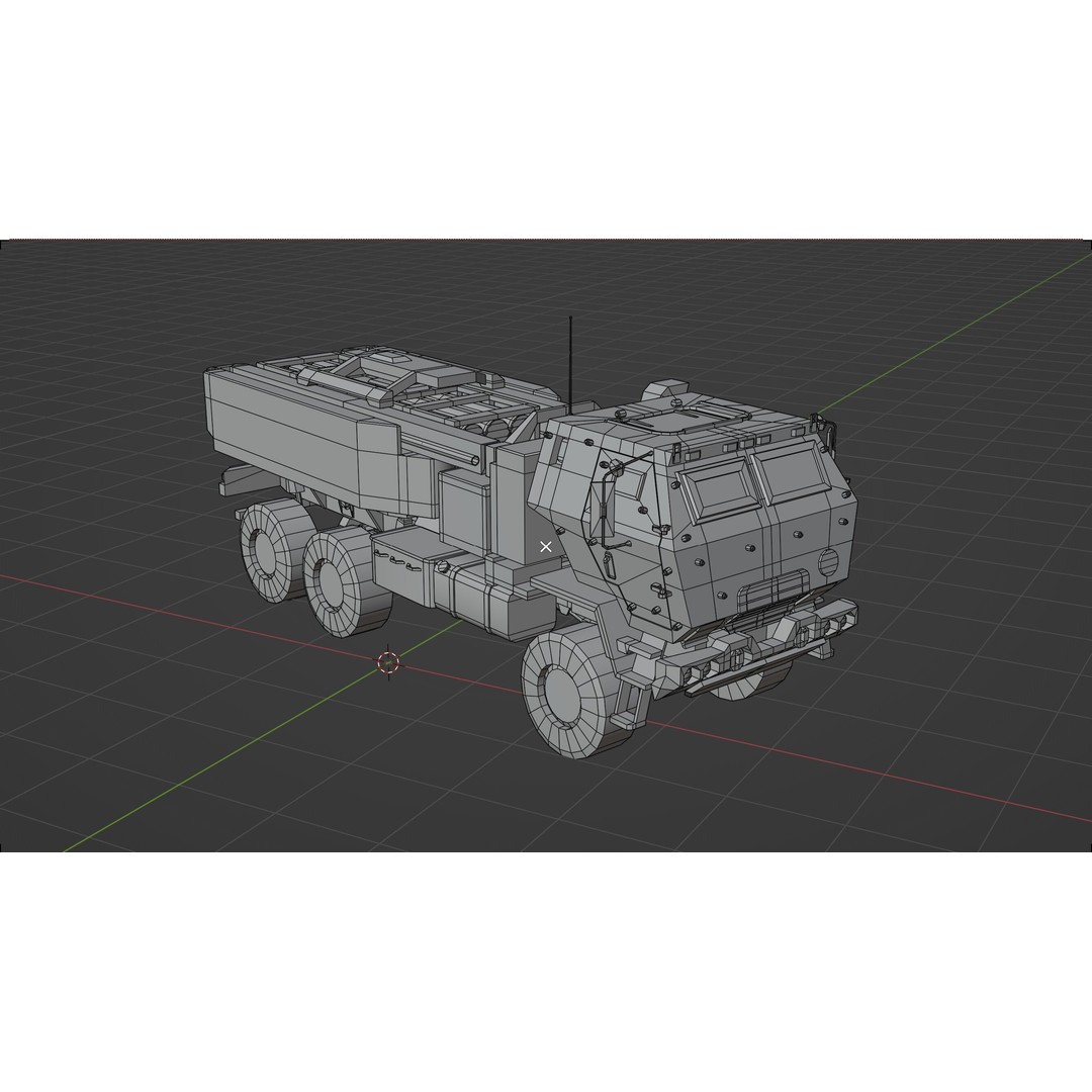 HIMARs Artillery Vehicle 3D Model – Low Poly Game Ready FBX - View 4