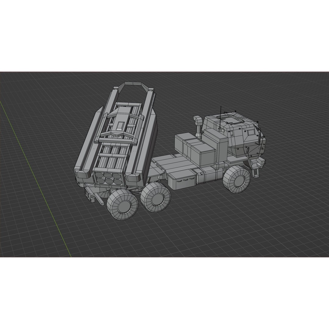 HIMARs Artillery Vehicle 3D Model – Low Poly Game Ready FBX - View 8