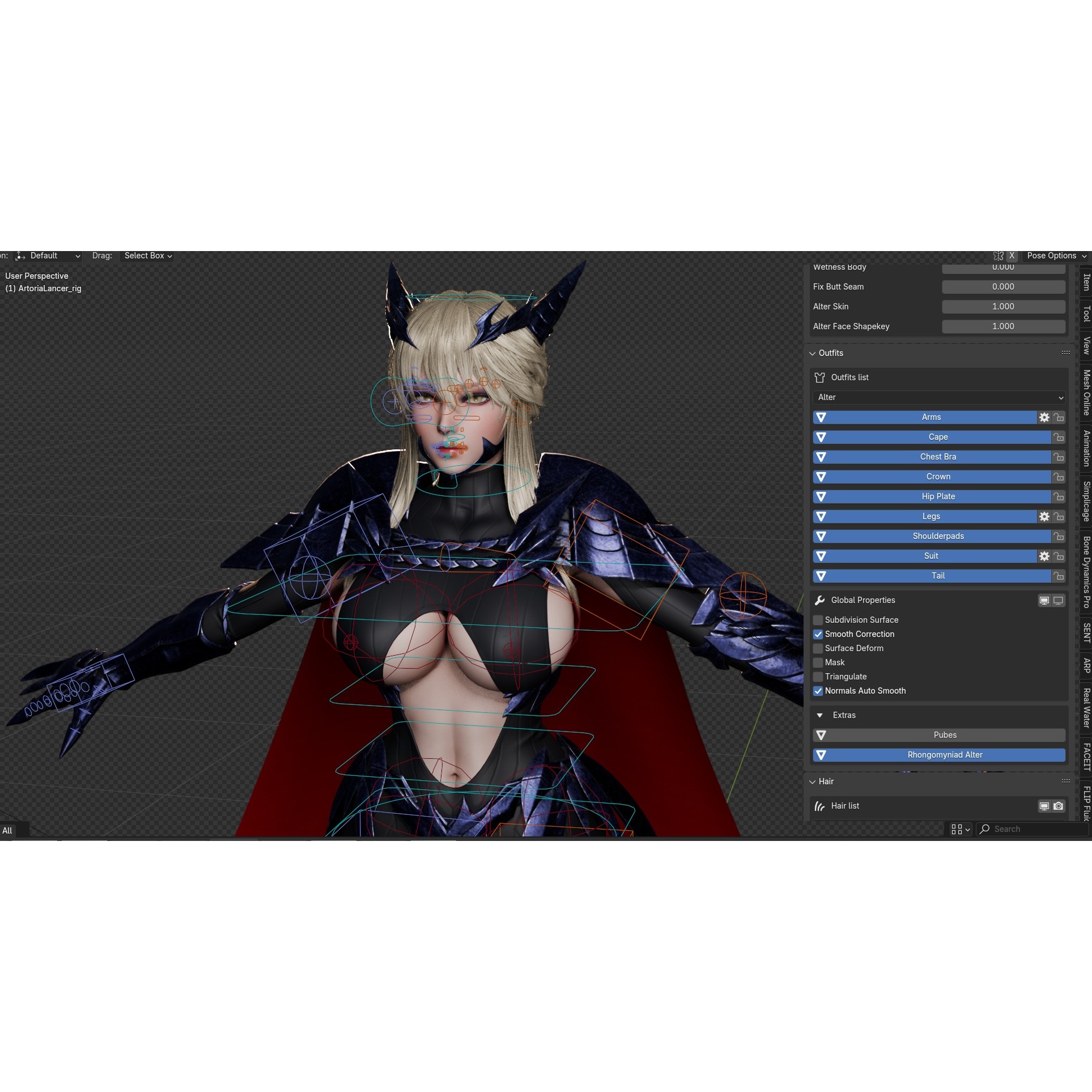 Artoria Pendragon (Lancer) - Low-Poly Game-Ready 3D Model - View 23