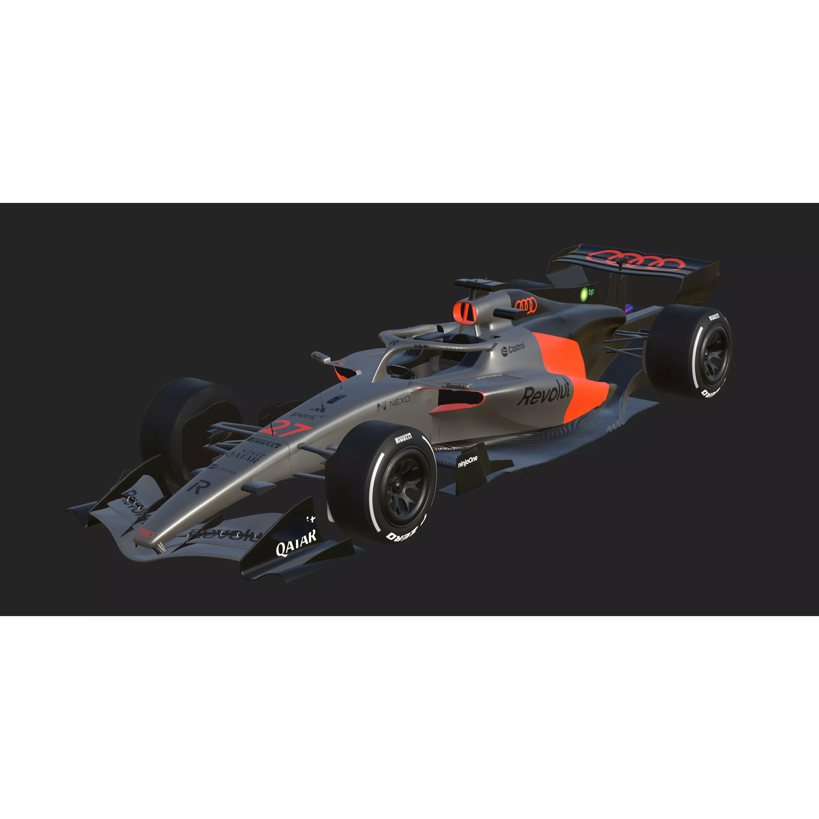 Audi R26 2026 - Game-Ready 3D Model - View 24