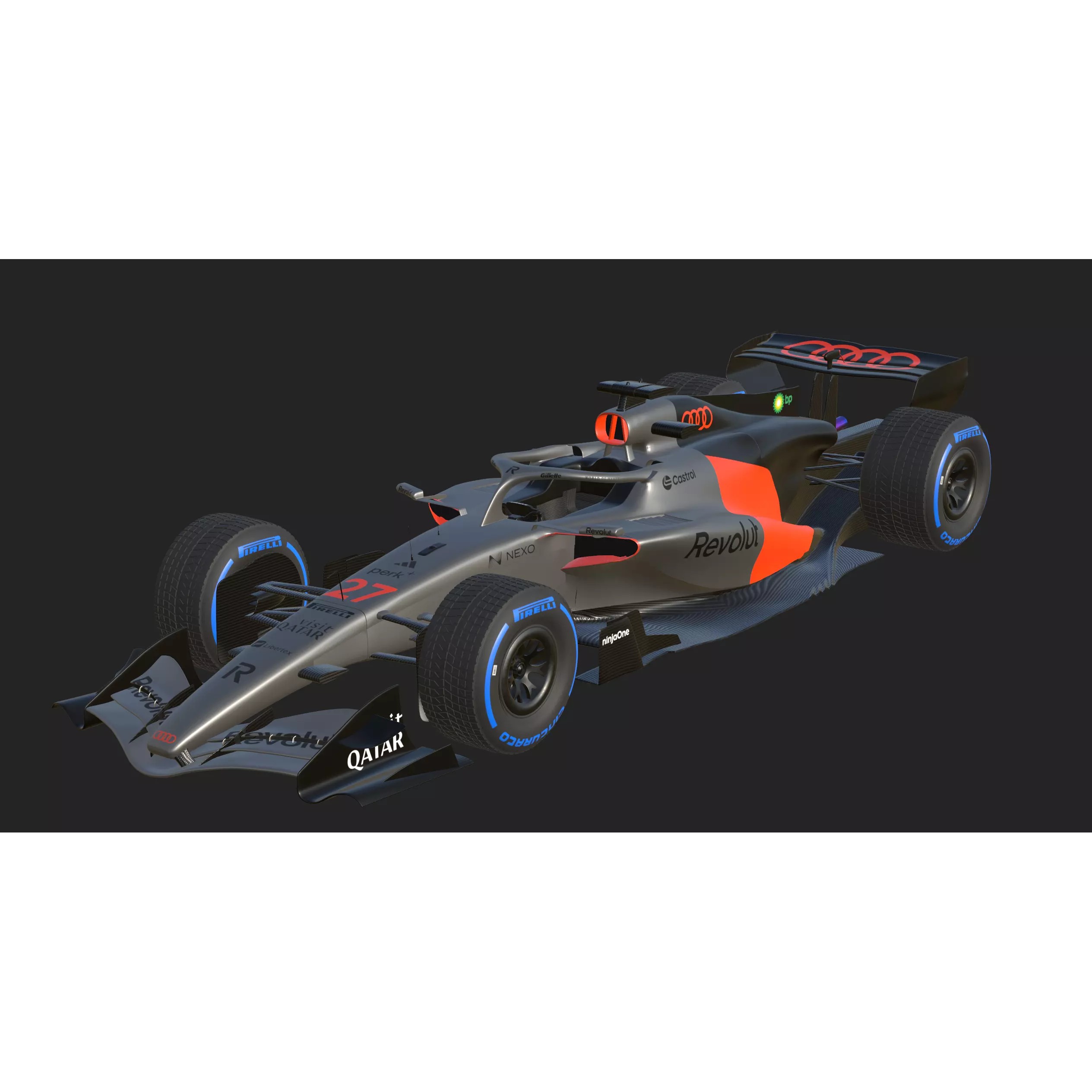Audi R26 2026 - Game-Ready 3D Model - View 26