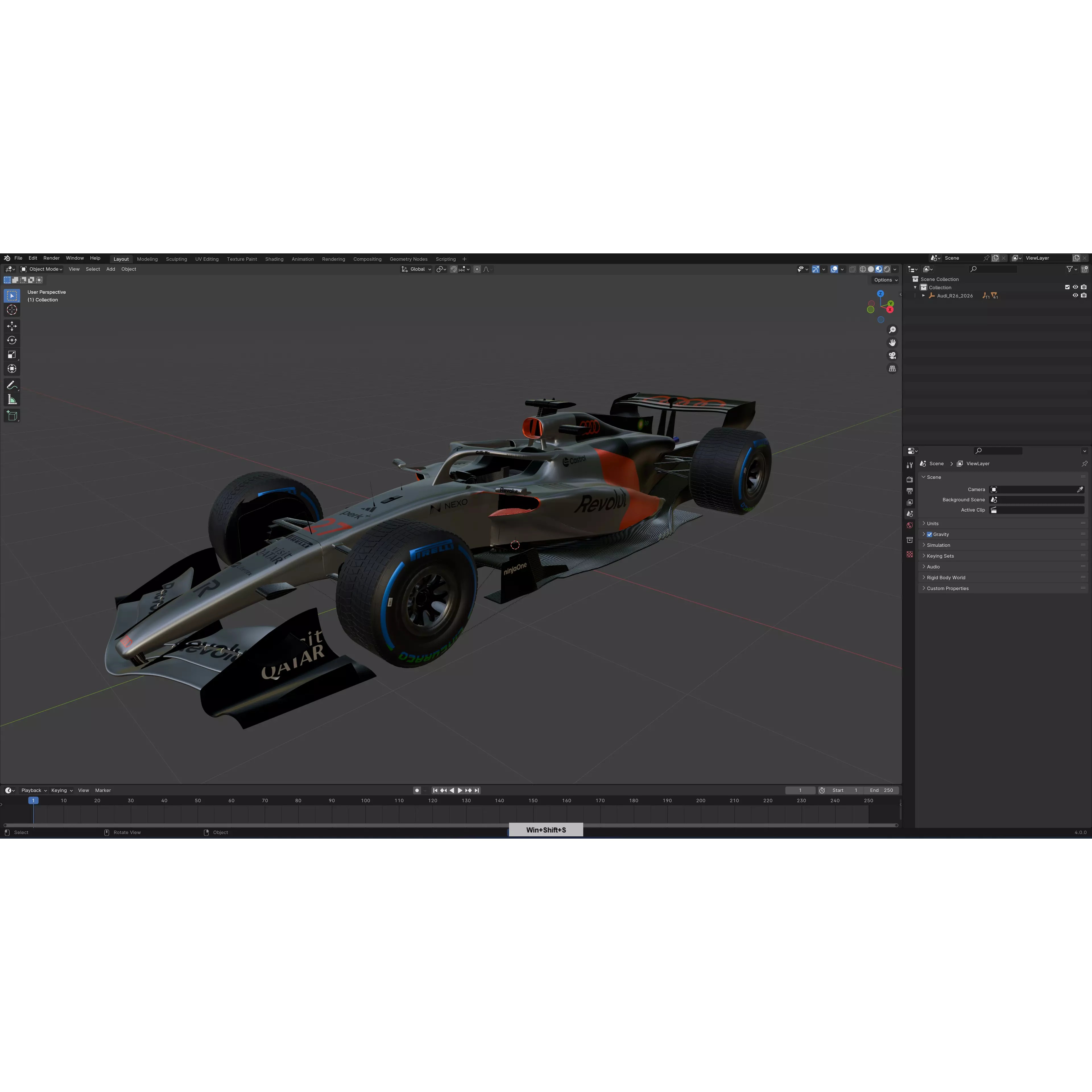 Audi R26 2026 - Game-Ready 3D Model - View 35