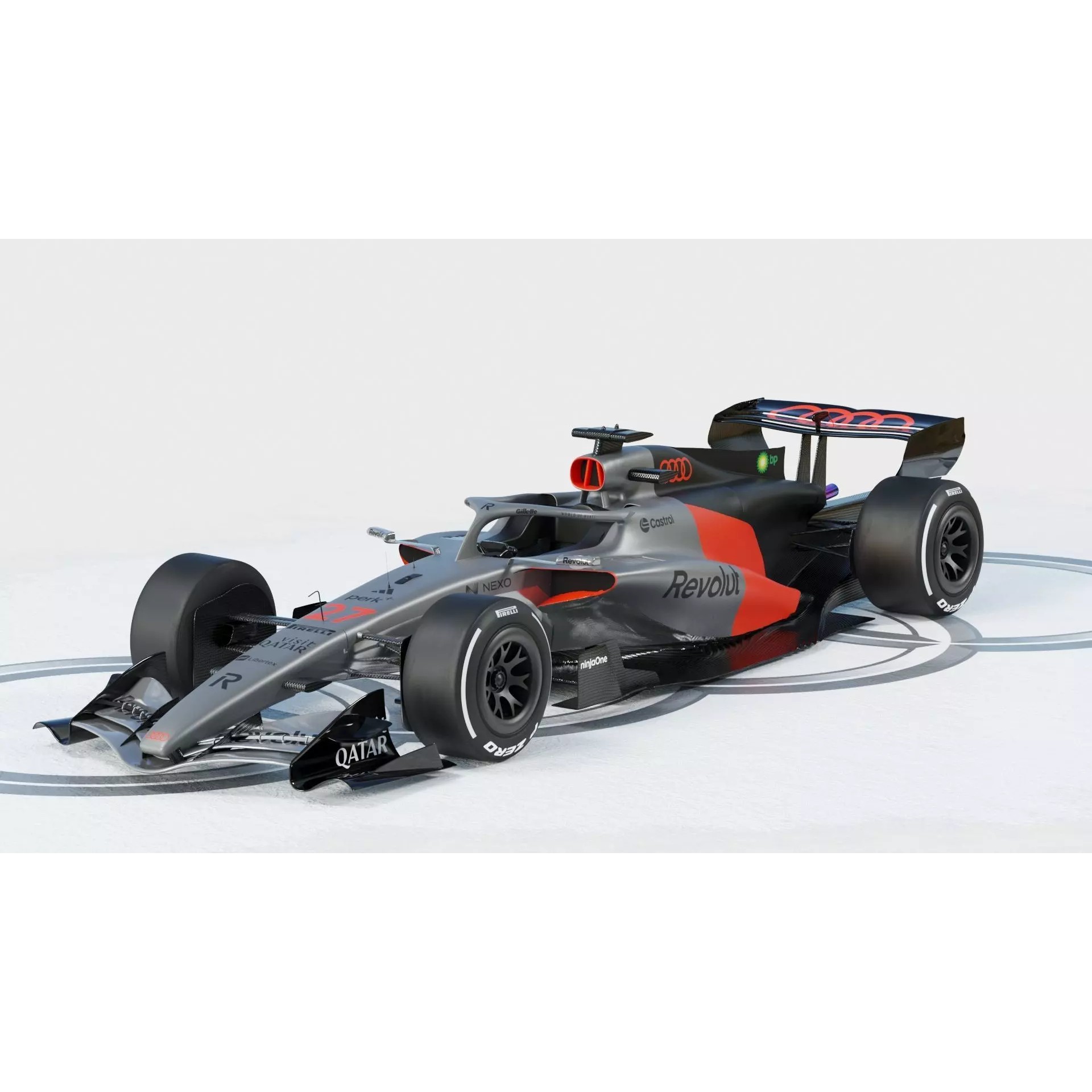 Audi R26 2026 - Game-Ready 3D Model - View 4