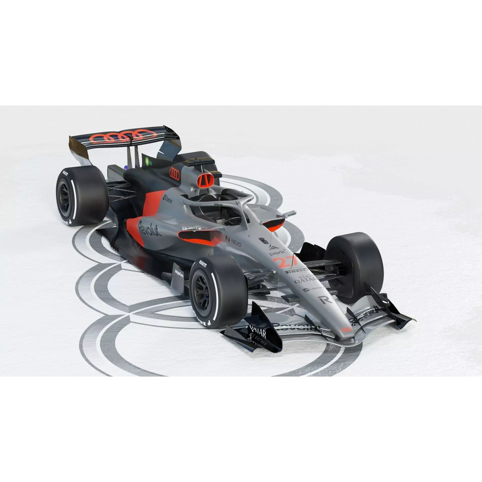 Audi R26 2026 - Game-Ready 3D Model - View 8