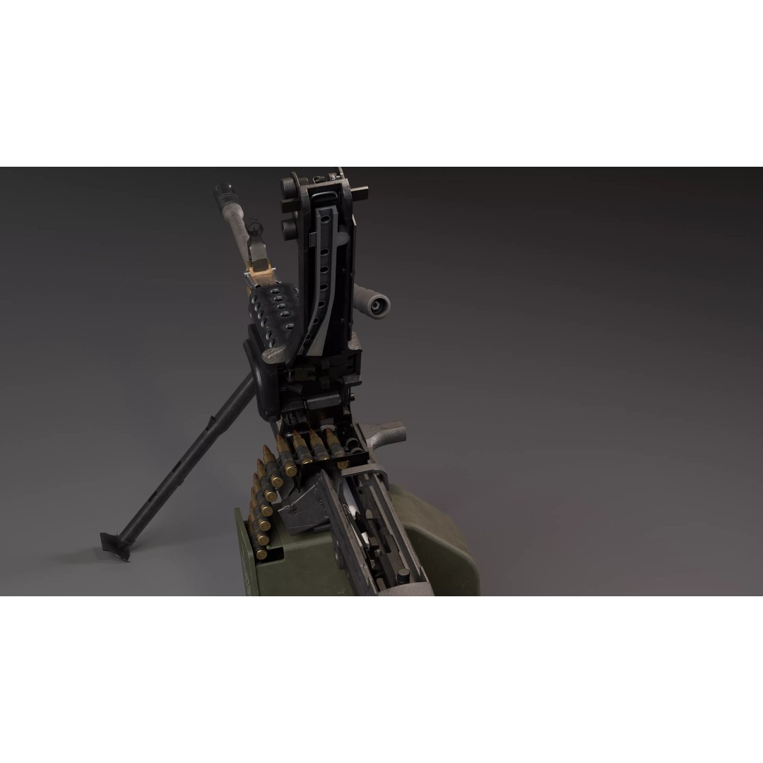 M249 Saw 3D Model – Low Poly Game-Ready Rigged Asset, FBX/Blender - View 18