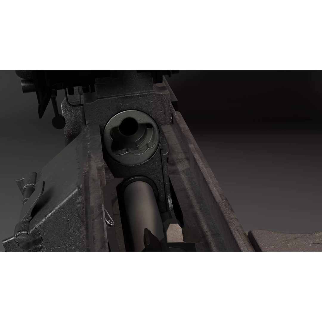 M249 Saw 3D Model – Low Poly Game-Ready Rigged Asset, FBX/Blender - View 19