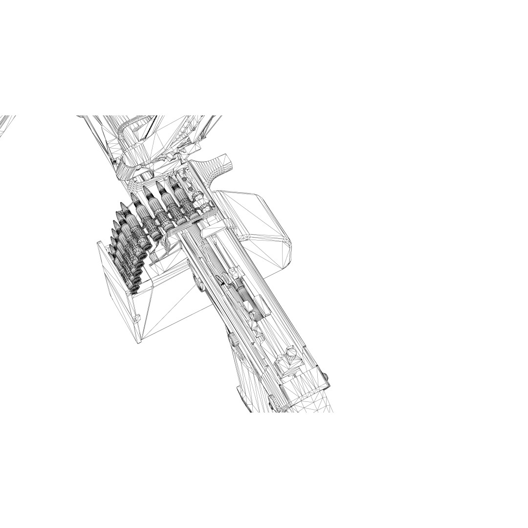 M249 Saw 3D Model – Low Poly Game-Ready Rigged Asset, FBX/Blender - View 28