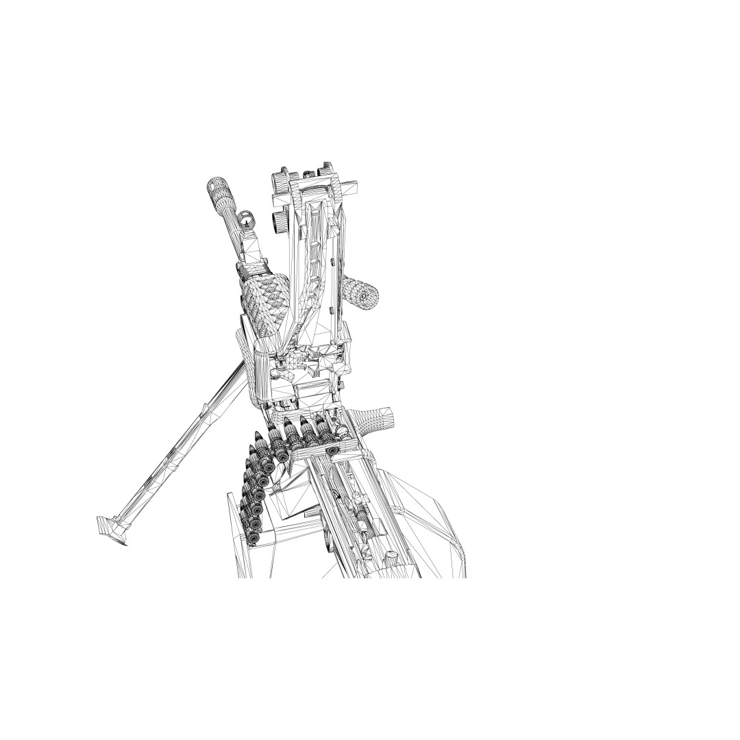 M249 Saw 3D Model – Low Poly Game-Ready Rigged Asset, FBX/Blender - View 29