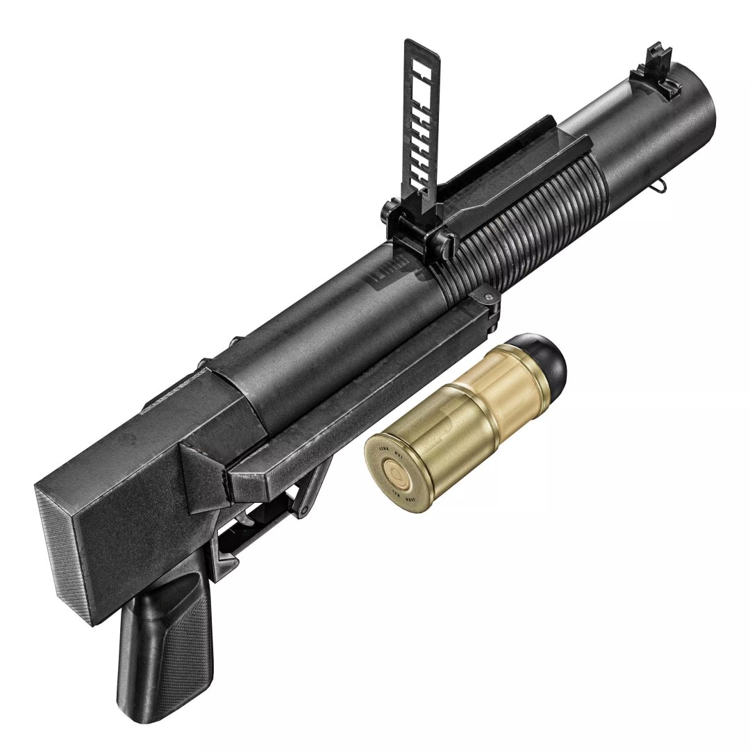SingaPore CIS Grenade Launcher 3D Model – Low Poly PBR Game Asset, FBX - View 10